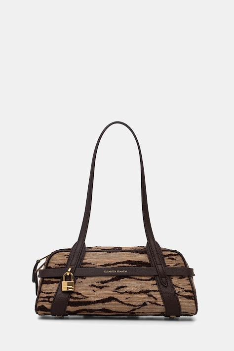 Elisabetta Franchi torebka bagietka damska beżowa BS11A62E2