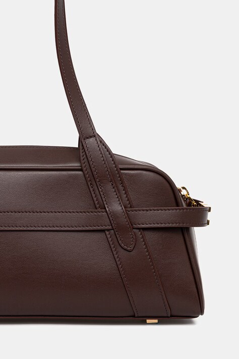 Elisabetta Franchi torebka bagietka damska skórzana brązowa BS97N62E2