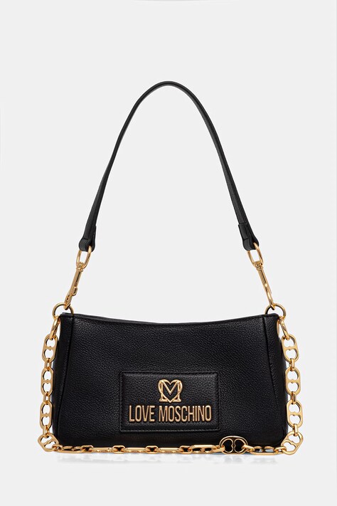 Love Moschino torebka skórzana kolor czarny JC4167PP1OL1200A