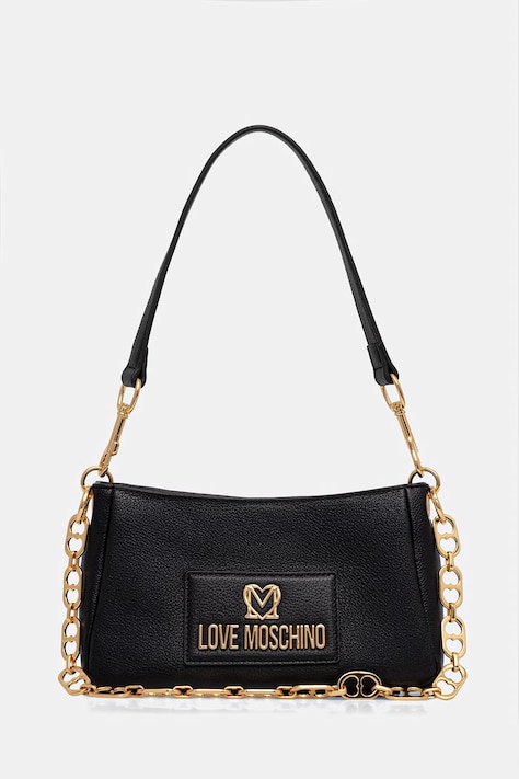 Love Moschino bőr táska fekete, JC4167PP1OL1200A