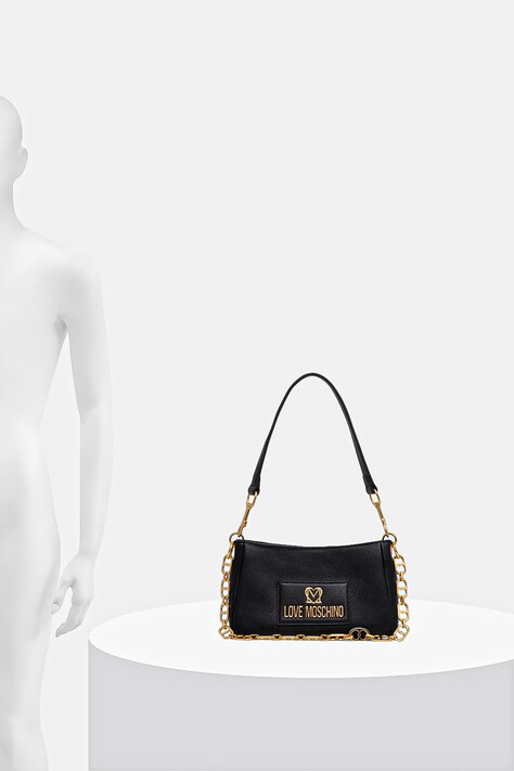 Шкіряна сумочка Love Moschino — SS26-TOD1ZD, чорний — фото 6