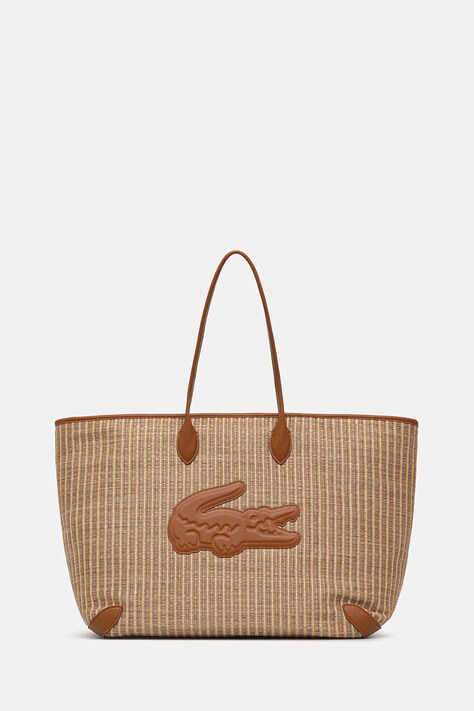 Lacoste torebka shopper damska pleciona beżowa NF5247PB