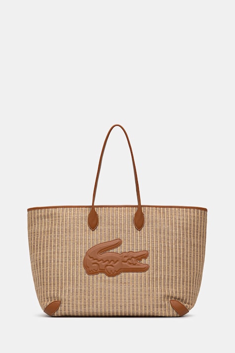 Lacoste torebka shopper damska pleciona beżowa NF5247PB