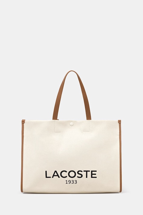 Lacoste torebka tote damska bawełniana beżowa NU4342TD