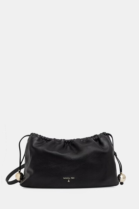 Patrizia Pepe torebka worek damska skórzana czarna 2B0162 L133