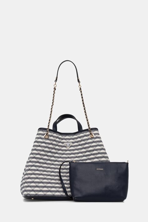 Guess torebka shopper damska z imitacji skóry GIULLY beżowa HWAG96 73290