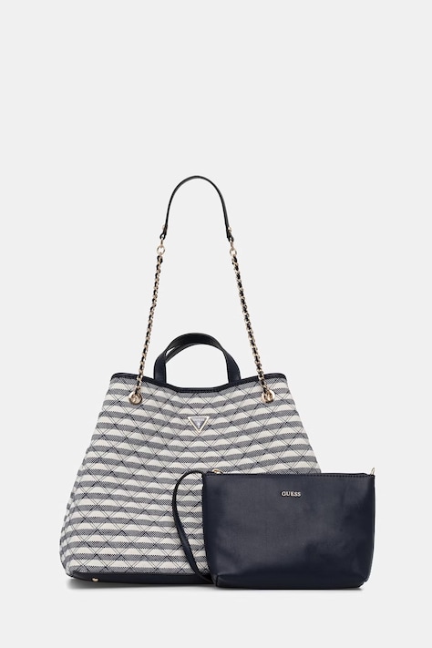 Guess torebka shopper damska z imitacji skóry GIULLY beżowa HWAG96 73290