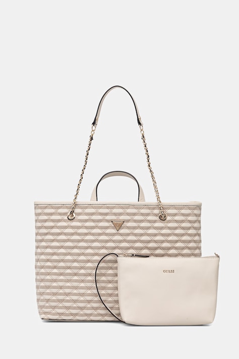 Guess nákupní taška dámská z imitace kůže GIULLY béžová HWAG96 73290