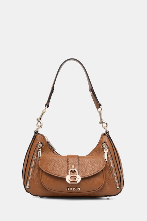 Τσάντα Guess JESSA χρώμα: καφέ, HWBG83 62180