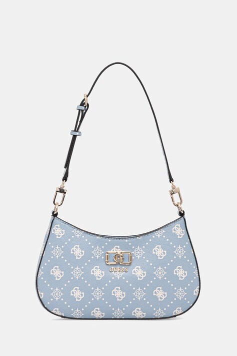 Guess torebka kuferek damska z imitacji skóry EMELIE niebieska HWGP99 28180
