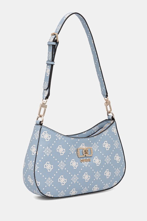 Guess torebka kuferek damska z imitacji skóry EMELIE niebieska HWGP99 28180