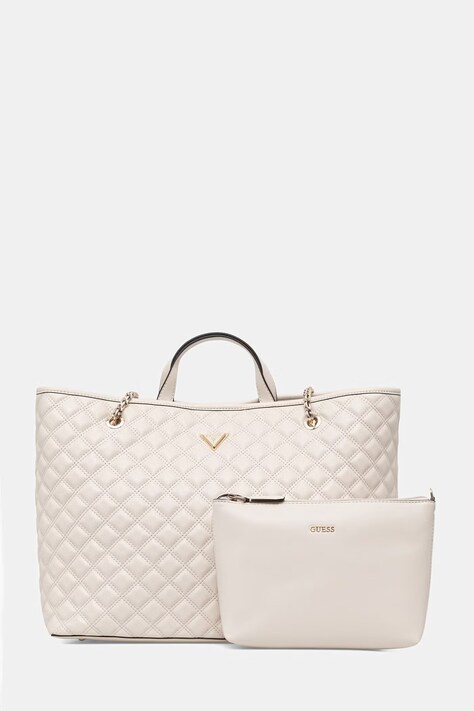 Guess torebka shopper damska GIULLY beżowa HWQG96 73290