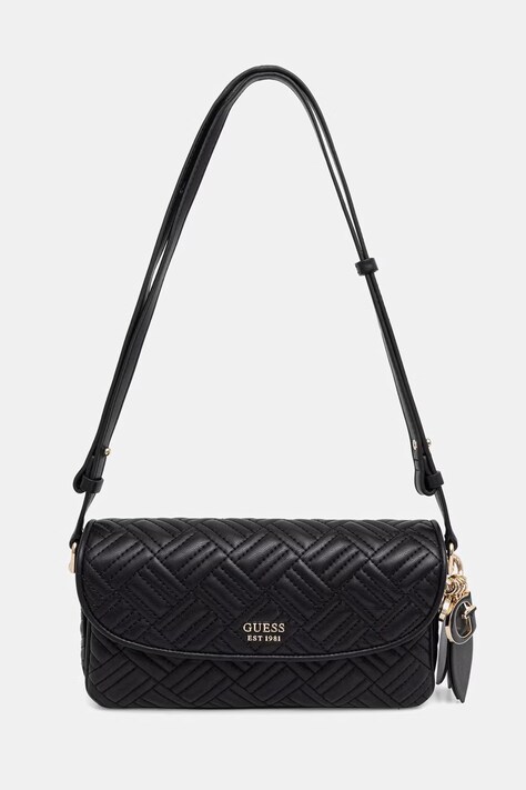 Guess torebka bagietka damska z imitacji skóry SALLY czarna HWQG99 21210