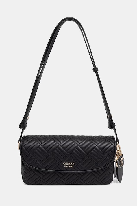 Guess torebka bagietka damska z imitacji skóry SALLY czarna HWQG99 21210