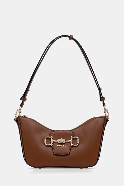 Guess torebka bagietka damska z imitacji skóry JANIE brązowa HWVG99 10180