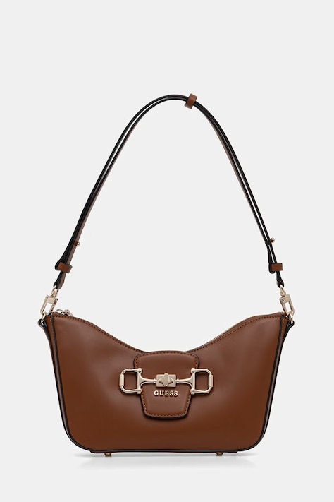 Guess torebka bagietka damska z imitacji skóry JANIE brązowa HWVG99 10180