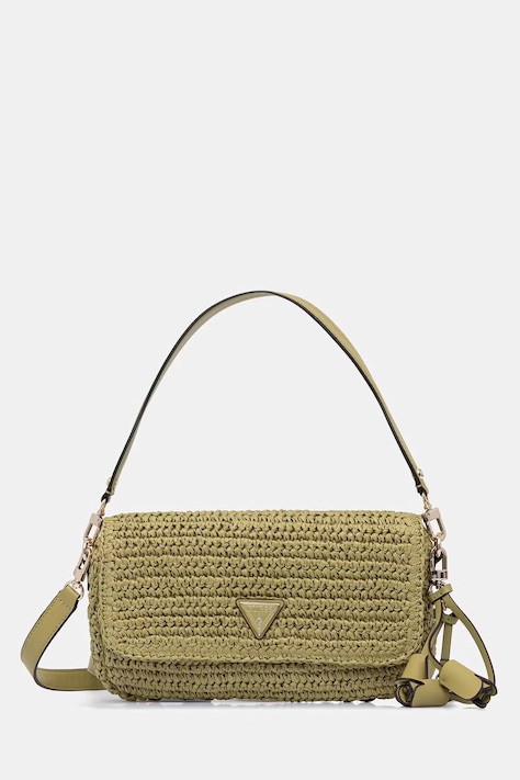 Guess μπαγκέτα γυναικεία πλεκτή OFELIA πράσινη HWWG99 23190