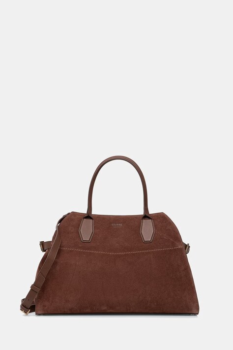 Guess torebka zamszowa LIZA kolor brązowy HWYUSS P6276