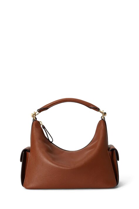 Lauren Ralph Lauren torebka damska skórzana brązowa 431P06064