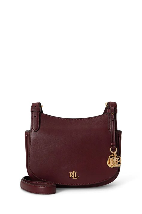Lauren Ralph Lauren listonoszka damska skórzana bordowa 431P06070