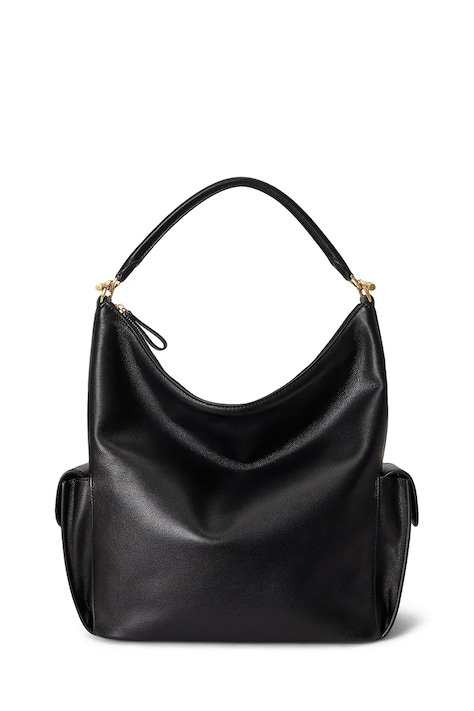 Lauren Ralph Lauren torebka skórzana kolor czarny 431P10123