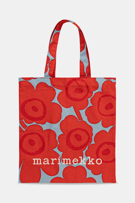 Marimekko geantă tote de damă din bumbac roșie 095321