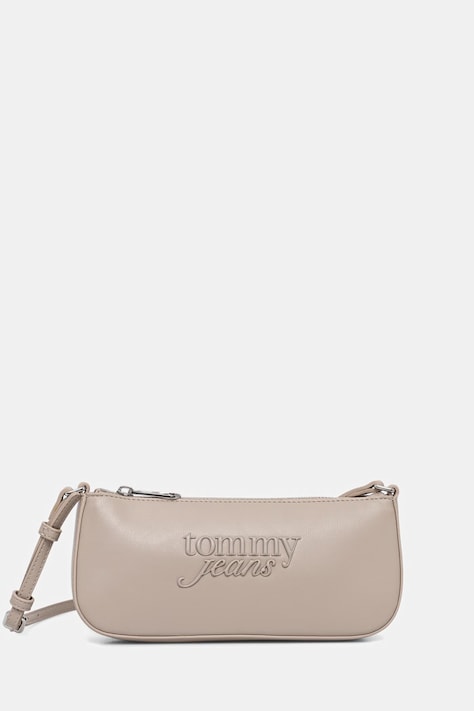 Tommy Jeans torebka damska z imitacji skóry beżowa AW0AW18449