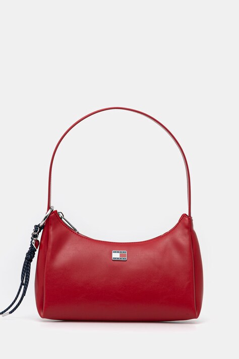 Tommy Jeans torebka damska z imitacji skóry czerwona AW0AW18458