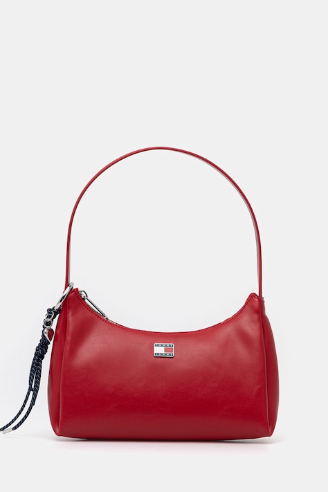 Tommy Jeans torebka damska z imitacji skóry czerwona AW0AW18458