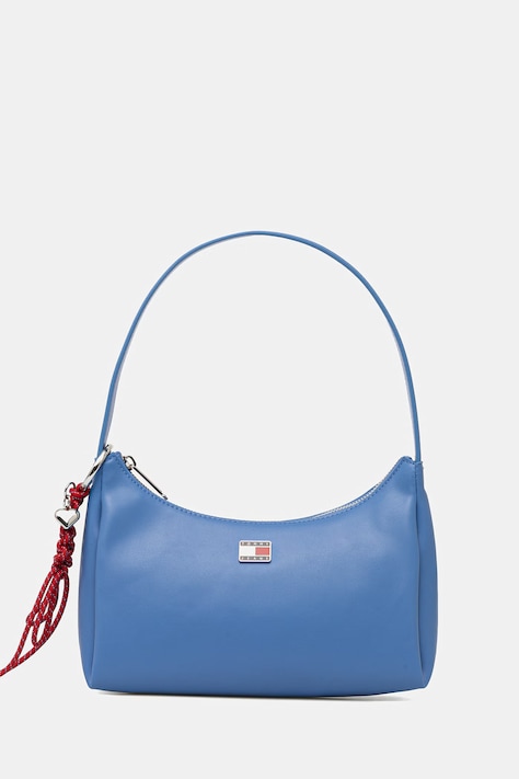 Tommy Jeans torebka damska z imitacji skóry niebieska AW0AW18458