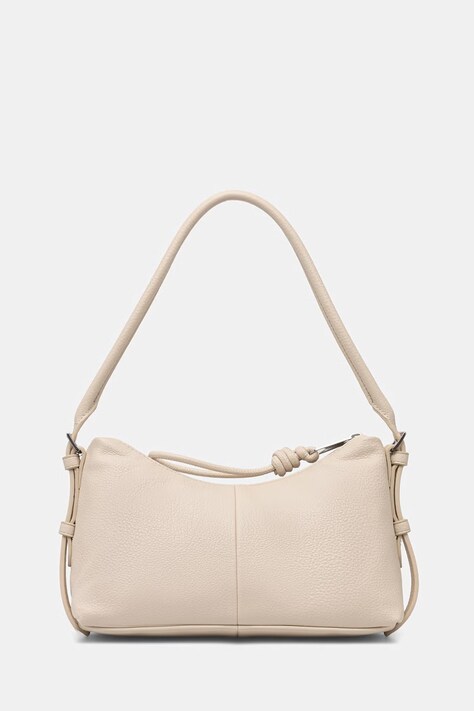 Tommy Jeans torebka damska z imitacji skóry beżowa AW0AW18468