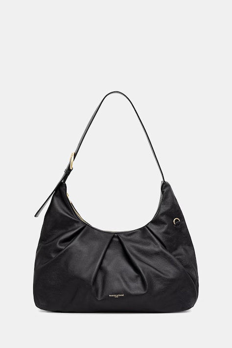 Maison Kitsuné Bloom torebka damska skórzana czarna QU05103LR0058