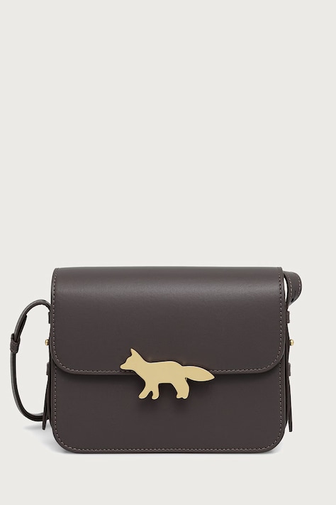 Maison Kitsuné Edie torebka crossbody damska skórzana brązowa QU05170LR0001