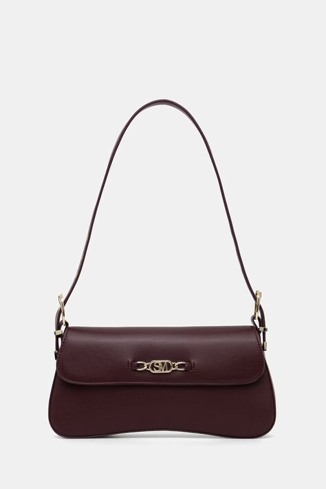 Steve Madden torebka bagietka damska z imitacji skóry Balicent bordowa SM13002287