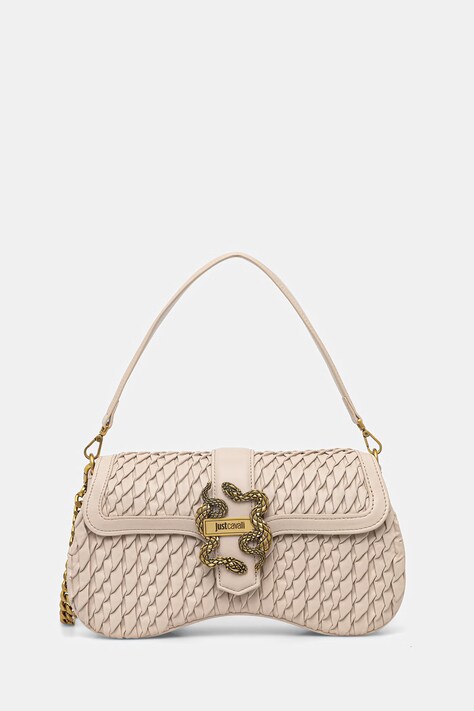 Just Cavalli torebka damska z imitacji skóry beżowa 80RA4BA1 ZSD90