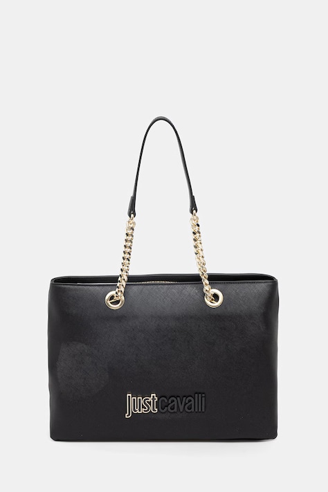 Just Cavalli torebka shopper damska z imitacji skóry czarna 80RA4BB9 ZS766