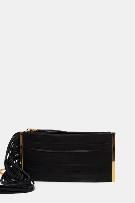 Elisabetta Franchi kopertówka damska skórzana czarna BS05N63E2