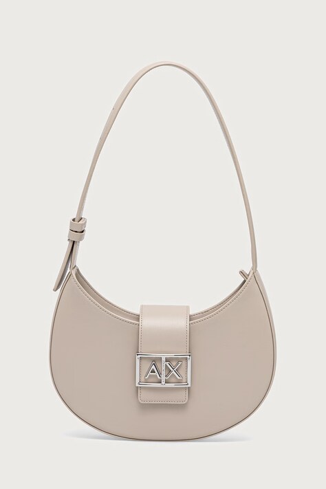 Armani Exchange Torebka hobo damska z imitacji skóry beżowa XW002565 AF12039