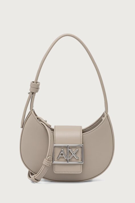 Armani Exchange Torebka crossbody damska z imitacji skóry beżowa XW002566 AF12039