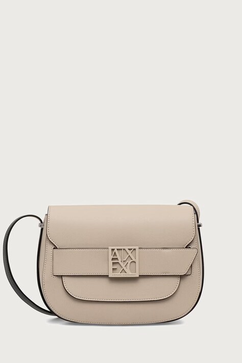 Armani Exchange torebka crossbody damska z imitacji skóry beżowa XW002588 AF13672
