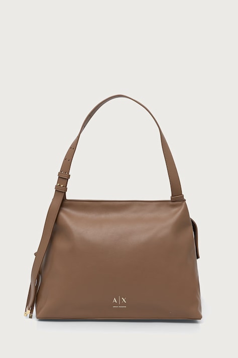 Armani Exchange tote bag pentru femei cu imitație de piele bej XW002603 AF19902