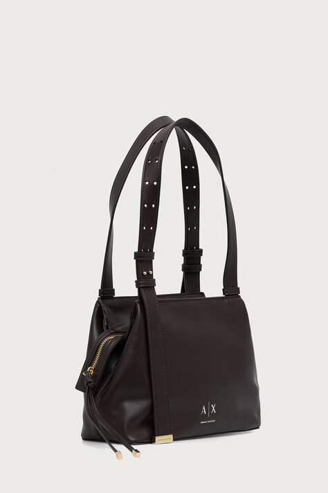 Armani Exchange Чанта дамска от имитация на кожа кафява XW002604 AF19902