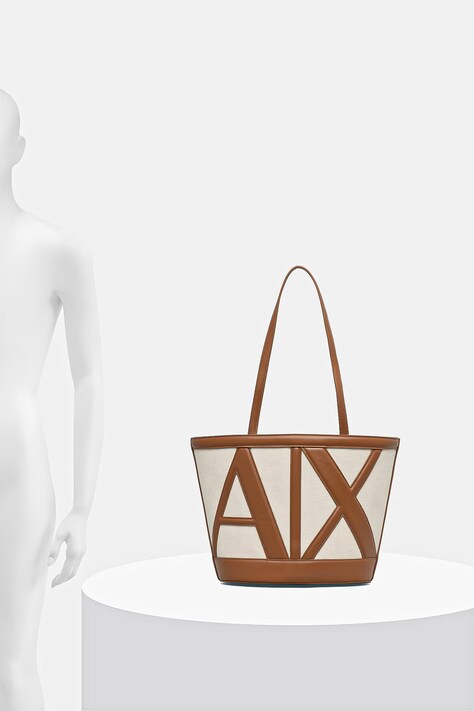 Armani Exchange сумка-шопер жіноча — SS26-TOD2D2, бежевий — фото 6