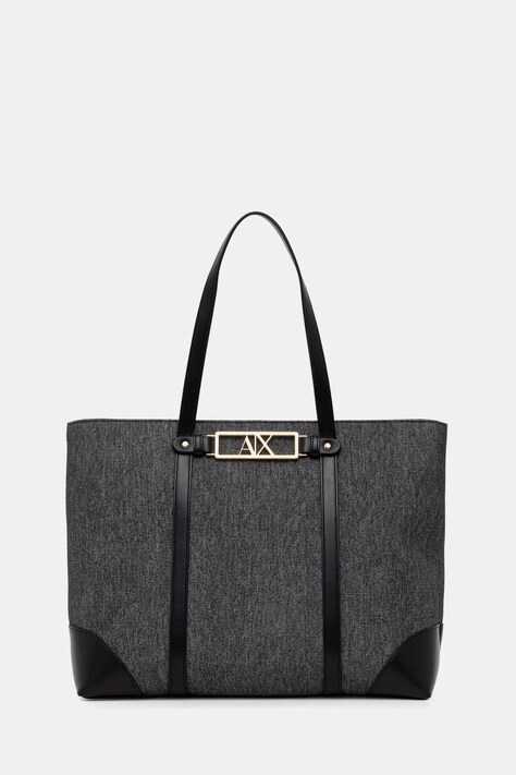Armani Exchange torebka shopper damska z imitacji skóry czarna XW002608 AF22685