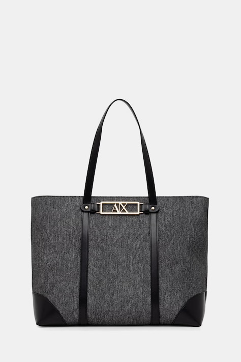 Armani Exchange torebka shopper damska z imitacji skóry czarna XW002608 AF22685