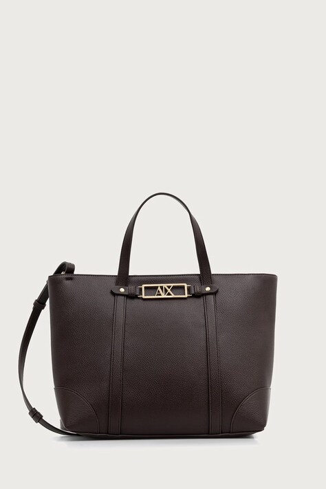 Armani Exchange geantă shopper pentru femei cu imitație de piele maro XW002609 AF15632