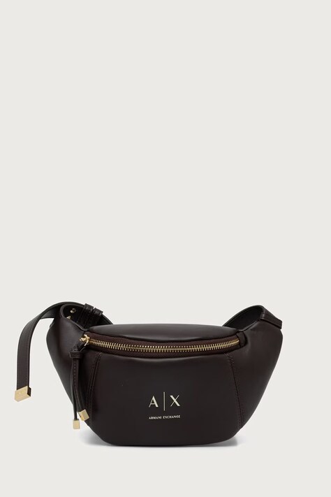 Armani Exchange Ľadvinka dámska z imitácie kože hnedá XW002655 AF19902