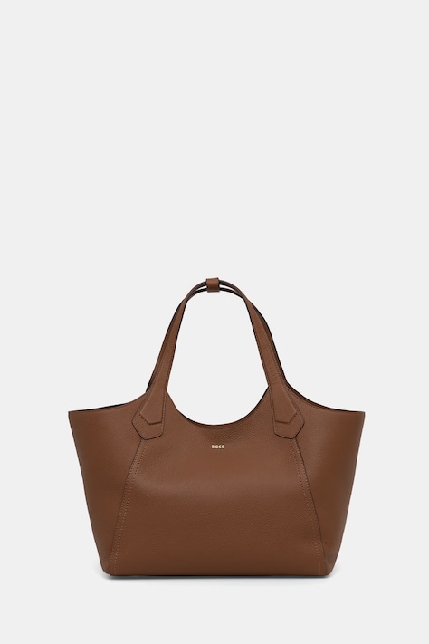 BOSS geantă pentru femei, din piele Lenah New Tote maro 50563395