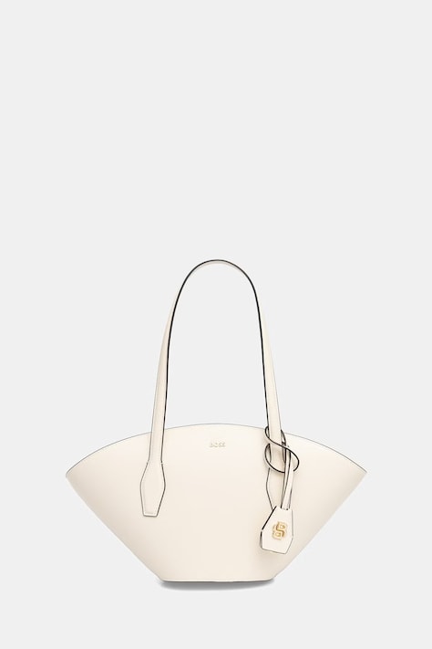 BOSS torebka shopper damska skórzana NUMAH Chapelier Tote beżowa 50563842