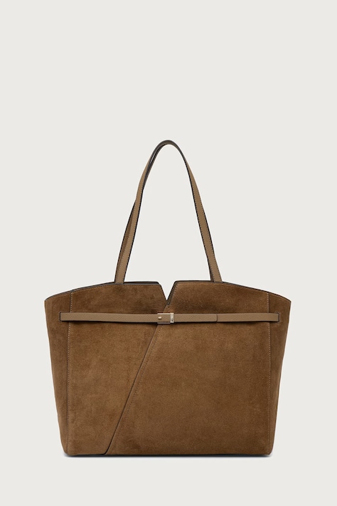 BOSS Kabelka typu shopper dámska semišová béžová 50567595
